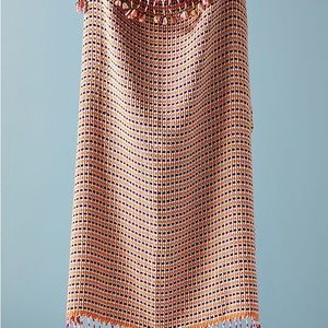 NEW Anthropologie tasseled shiela throw blanket